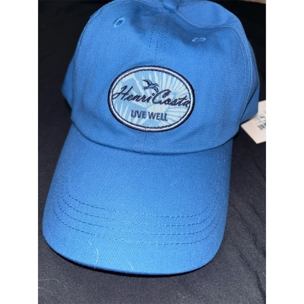 Henri Costa‎ Coastal Live Well Snapback Baseball Cap Hat Sky Blue One Size